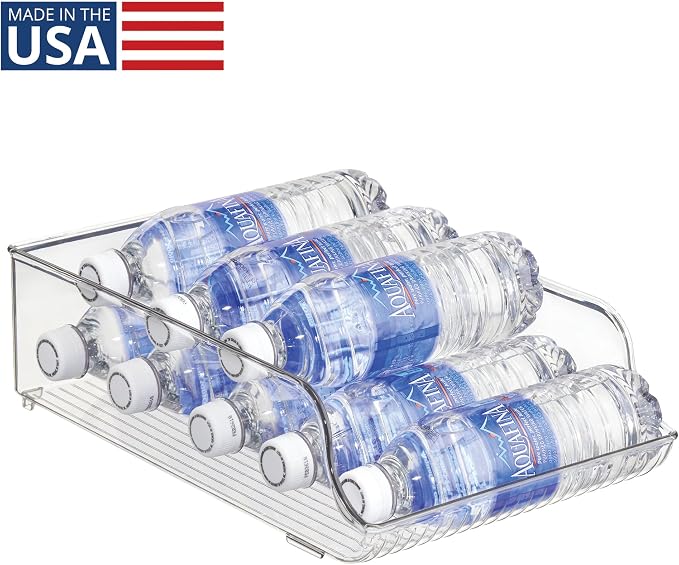 iDesign Water Bottle Organizer | For Fridge or Pantry, Clear, Made in USA - Image 2
