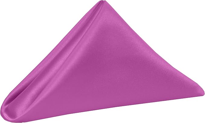 17x17-Inch Square Satin Cloth Napkins, Rose, Set of 120 | Bulk Case of 10 Dozen, Bridal, 100% Polyester Fabric, Matte Satin, Also Known as Lamour, Soft Luster, Seamless, Pink by UltimateTextile