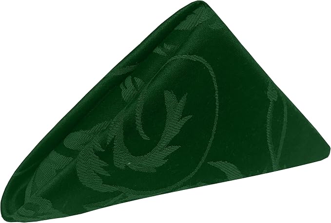 17x17-Inch Square Damask Cloth Napkins, Hunter, Set of 36 by UltimateTextile