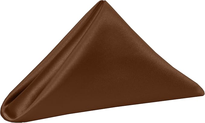 17x17-Inch Square Satin Cloth Napkins, Copper, Set of 36 by UltimateTextile