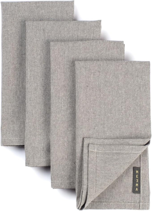 Cloth Napkins, Washable Cotton Dinner Napkins, Kitchen Table Gift Set by MEEMA