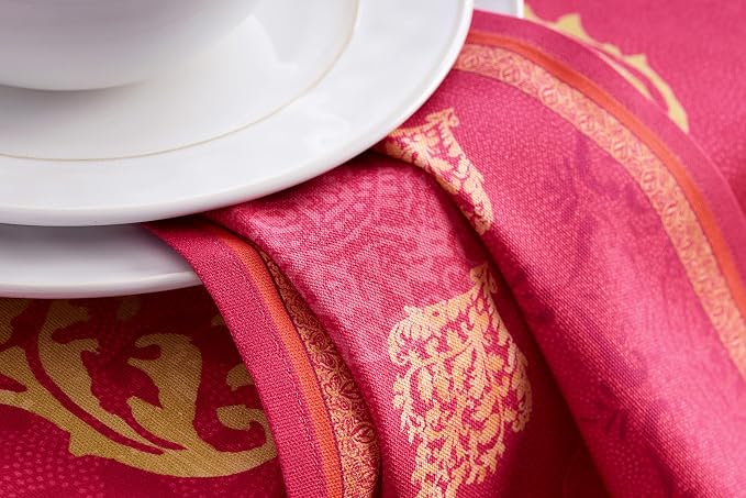 Maison d' Hermine Cloth Napkins Set of 4 Reusable 100% Cotton (20" x 20") | Everyday Square Napkins Cloth Washable Dinner Wedding Restaurant Hotel Kitchen Thanksgiving Christmas - Versailles - Image 8