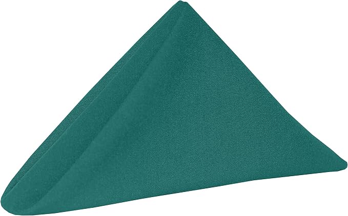 17x17-Inch Cotton-Feel Cloth Napkins, Teal, Set of 36 by UltimateTextile