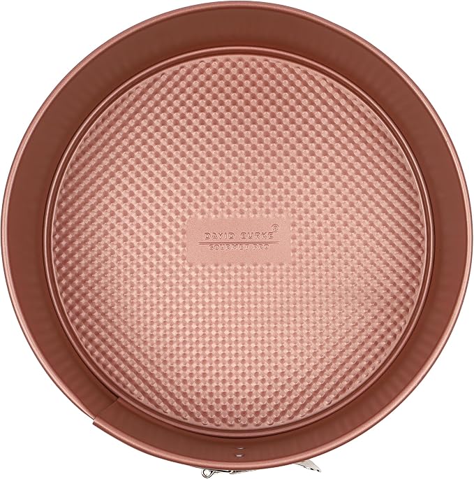 David Burke 9" Springform Pan – Carbon Steel Cheesecake Mold with Removable Bottom, Oven Safe, PFTE & PFOA Free – Rose Gold - Image 3