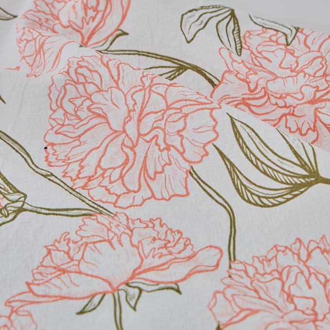 Peony Blossom Cloth Napkins | 100% Cotton, Highly Absorbent, Quick-Dry, & Reusable | Printed Home Decor Premium Cloth Dinner Napkins for Table & Dining | 20" x 20" (Set of 4) - Image 4