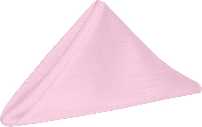 20x20-Inch Shantung Cloth Napkins, Light Pink, Set of 24 by UltimateTextile