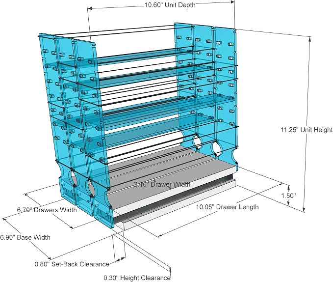 Adjustable Spice Rack Drawer - Pull Out Cabinet Organizer - Kitchen and Pantry Organizers and Storage - Spice Caddy - 3 Drawers, 5 Upper Tier (6.9" W x 11.25" H x 10.6", Cream) - Image 8