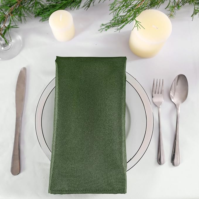 Bailarina Cloth Napkins Set of 120,17x17 inches Dinner Napkins Cloth Washable,Polyester Square Table Cloth Napkin Bulk with Hemmed Edges Ideal for Banquets, Parties and Weddings-Willow - Image 2