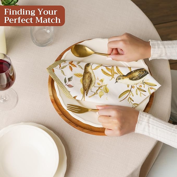 Maison d' Hermine Cloth Napkins Set of 4 Reusable 100% Cotton (18" x 18") | Everyday Square Napkins Cloth Washable Dinner Party Wedding Restaurant Hotel Kitchen Spring Summer - Verdier - Image 4