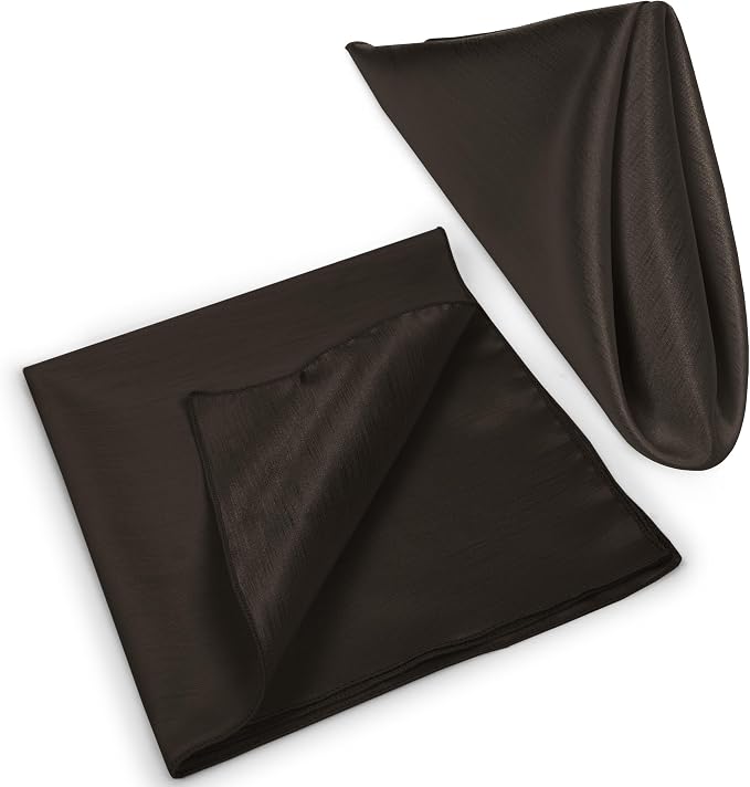 17x17-Inch Shantung Cloth Napkins, Espresso, Set of 60 - Image 8