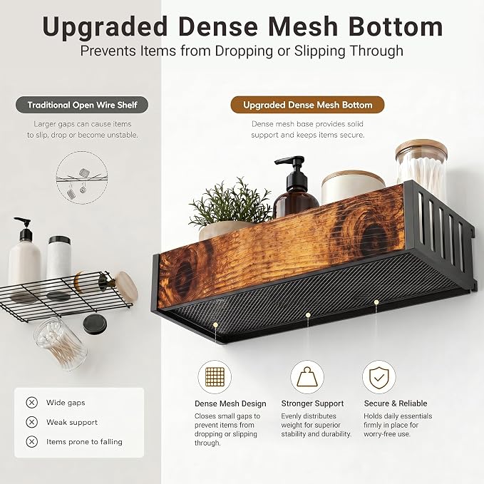 6-Tier Over the Door Pantry Organizer, 2-in-1 Door Hanging or Wall Mounted Spice Rack, Space Saving Metal Storage Shelves with Adjustable Baskets for Kitchen, Closet, Bathroom - Image 7