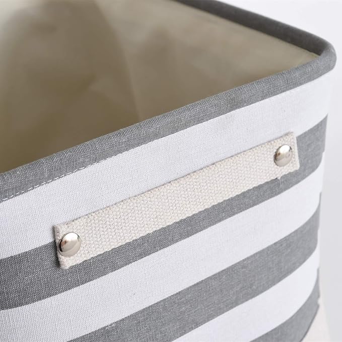 Extra Large Cube Storage Bins Baskets for Organizing, Sturdy Fabric Storage Basket Cube W/Handles, Decorative Foldable Storage Baskets for Shelves Closet Nursery Toy (3 Pack 16×12×12inch) - Image 7