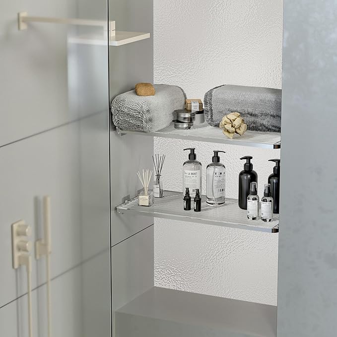 Adjustable Closet Shelve Divider,Rod Expandable Metal Hanging Shelf Closet Separator for Closet,Cabinet,Wardrobe,Cupboard Bathroom,Bedroom(Silver,7.9" D x 17"-31" W,1PCS) - Image 7