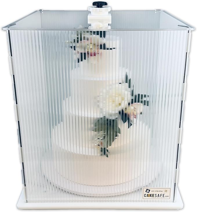 CAKESAFE Reusable Medium Cake Transporter, Clear Plastic Cake Carrier (20" W x 22" H) by CAKESAFE