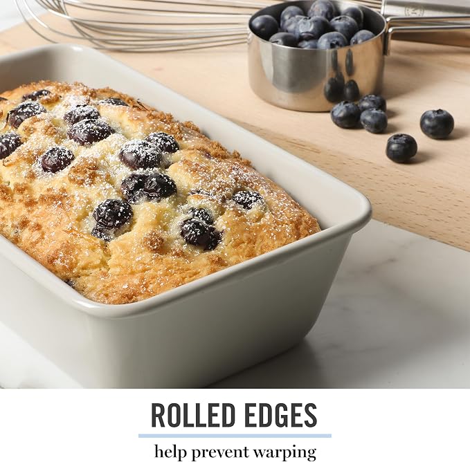 Martha Stewart Gallen 9 Inch Nonstick Carbon Steel Loaf Pan - Cool Grey (Pack of 6) - Image 5