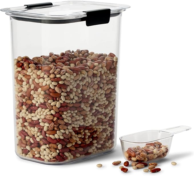 Rubbermaid Brilliance BPA-Free Food Storage Containers with Lids Airtight Kitchen and Pantry Organization Set Includes 3 Containers and Scoops Clear 16 cups - Image 7