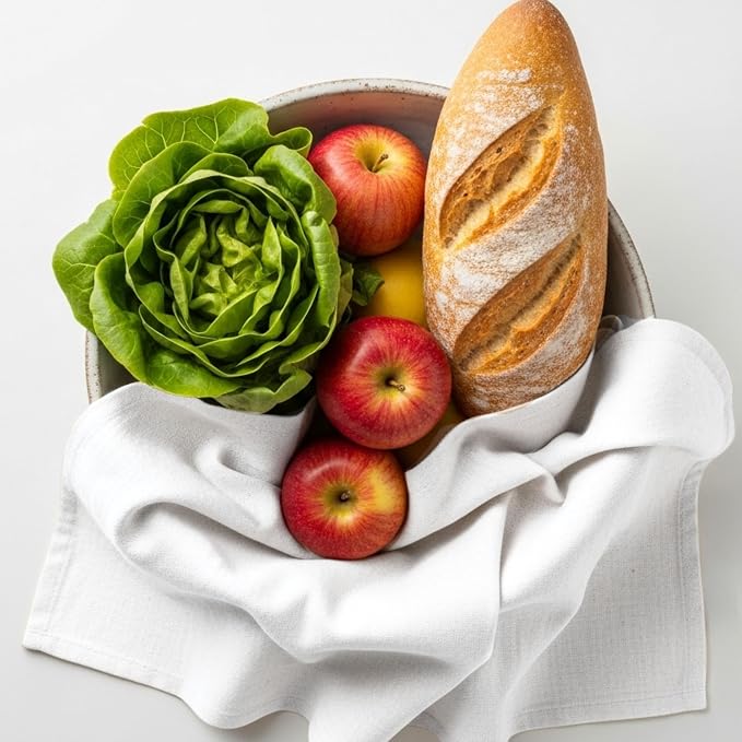 LITO LINEN AND TOWEL Flour Sack Towels – 100% Cotton, 28x28 Inches, Highly Absorbent, Embroidery-Ready Tea Towels for Kitchen & Crafts, Farmhouse Decor, Pack of 2 White - Image 4