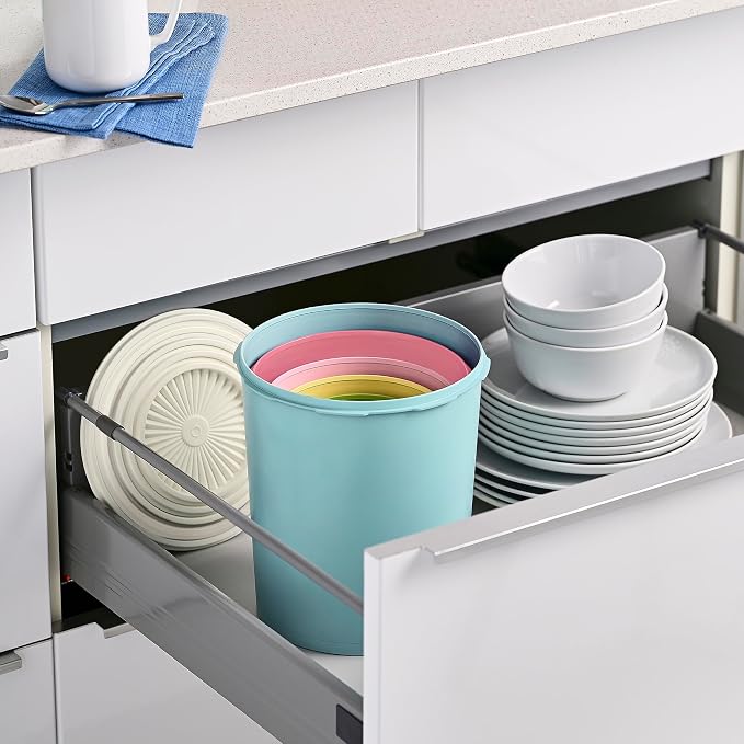 Tupperware Heritage Collection 10 Piece Nested Canister Set in Vintage Colors, Dishwasher Safe and BPA Free (5 Containers, 5 Lids) - Image 6