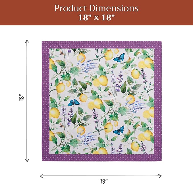 Maison d' Hermine Cloth Napkins Set of 4 Reusable 100% Cotton (18" x 18") | Everyday Square Napkins Cloth Washable Dinner Party Wedding Restaurant Hotel Kitchen Spring Summer - Sivergue - Image 7