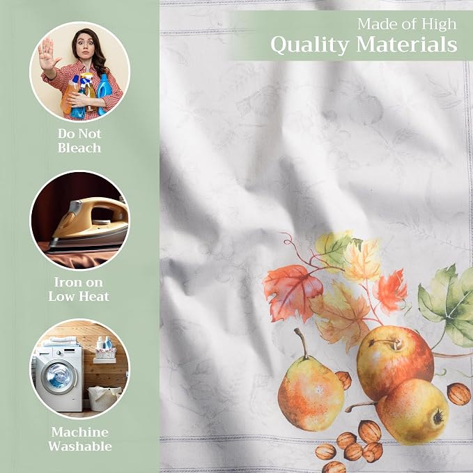 Maison d' Hermine Cloth Napkins Set of 4 Reusable 100% Cotton (20" x 20") | Everyday Square Napkins Cloth Washable Dinner Wedding Restaurant Hotel Kitchen Thanksgiving Christmas - Fruit D'Hiver - Image 3