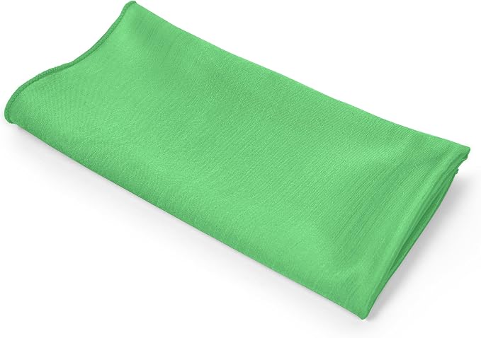 17 x 17-Inch Shantung Satin Cloth Napkins, Kelly Set of 36 - Image 9