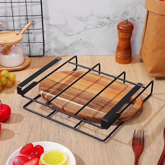 Hemoton Stainless Steel Kitchen Storage Rack, Black, 20 in - Image 9