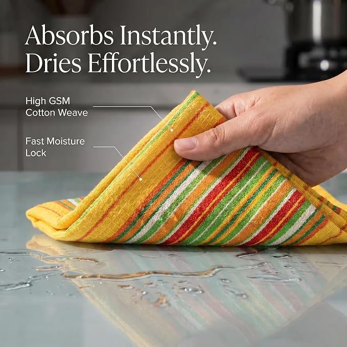 Urban Villa Kitchen Towels Cotton Dish Towels 20”x30” (Set of 6) Mustad - Image 2