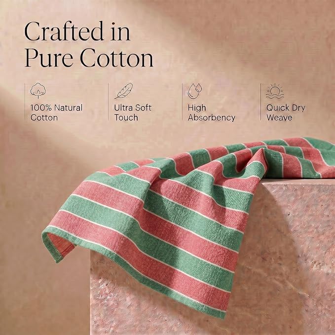 Urban Villa Kitchen Towel Cotton Dish Towels 20”x30” (Set of 6) Christmas - Image 4