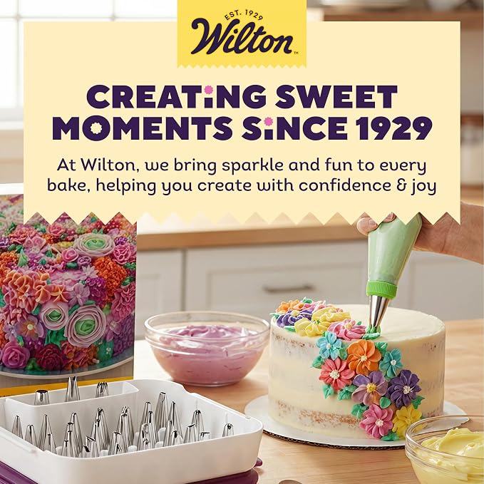 Wilton Master Cake Decorating Piping Tips Set, Cupcake Decorating, 55-Piece | 55-Piece Stainless Steel Tip Set with Storage Case for Piping Rosettes, Stars, Leaves & Borders on Cakes & Cupcakes - Image 10