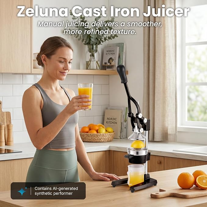 Cast Iron Manual Hand Press Juicer for Citrus & Pomegranate,Black | Stainless Steel Heavy Duty Squeezer,Easy to Clean,Effortless Lever-Press Design,For Home Cooks,Health Enthusiasts,Bartenders - Image 3