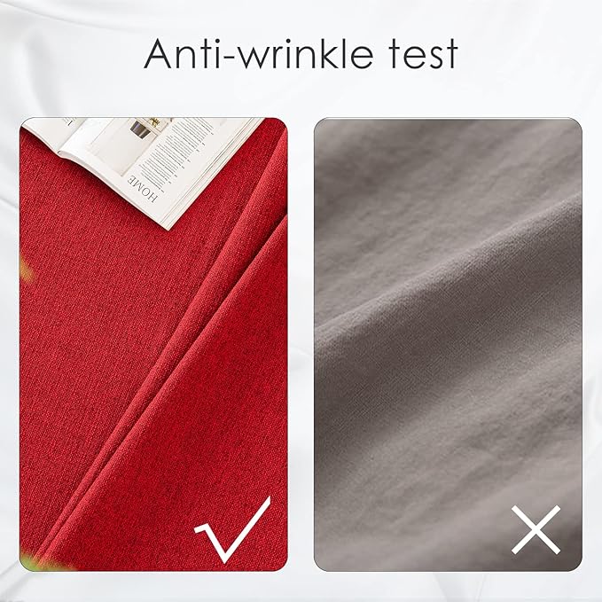 BALCONY & FALCON Rectangle Table Cloth Waterproof Ruby Red 118"x57" | Rectangular Washable Wrinkle Resistant Table Cloth Linen Fabric Tablecloths for Dining Party Kitchen Wedding and Outdoor Use - Image 4