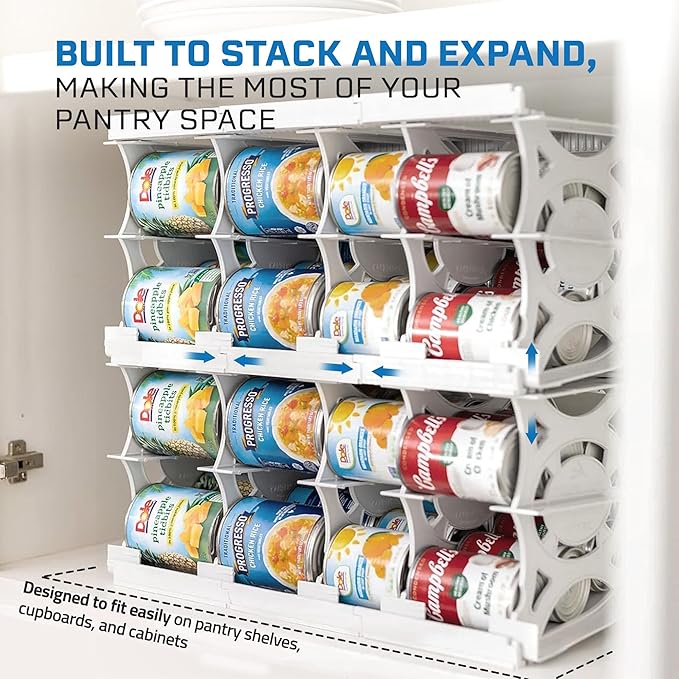 Cansolidator Pantry - 1-Pack Can Organizer for Pantry, Stackable Soda Can Storage for Kitchen, Holds 40 Cans of Food or Soda - Image 4