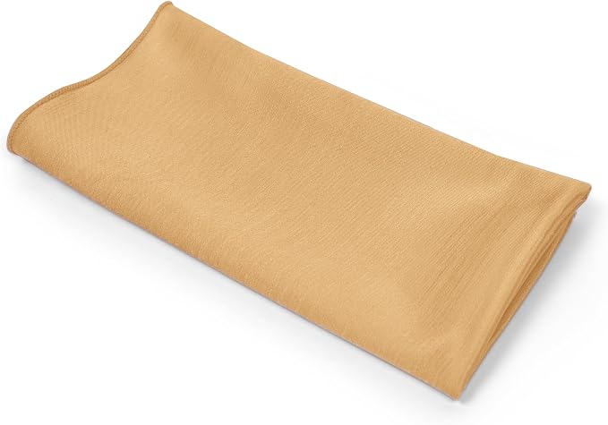 17x17-Inch Shantung Satin Cloth Napkins, Camel, Set of 120 - Image 9