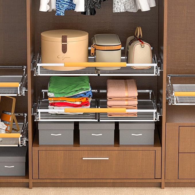 Pull Out Drawer Cabinet Organizer, Expandable Slide Out Storage Shelves - Heavy Duty, Durable and Smooth Slide-Out, 17" x 28" Wide x 22.5" Deep, 2 Pack - Image 6