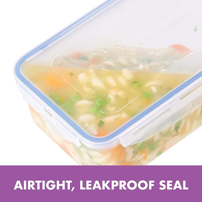 LocknLock Easy Essentials Food Storage lids/Airtight containers, BPA Free, 22 Piece, Clear - Image 5