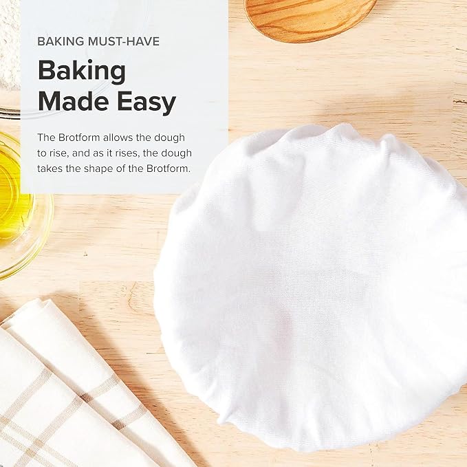 Frieling USA 11-Inch Round Brotform Bread Rising & Proofing Basket with Liner - Sourdough Proofing Bowl - Banneton Basket - Image 5