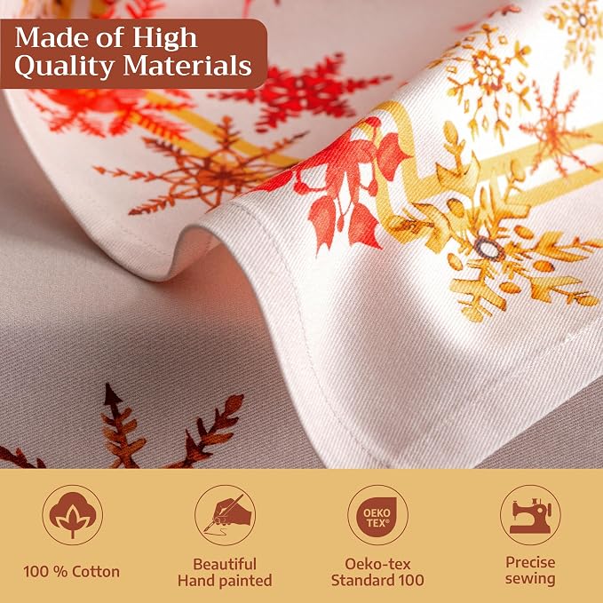Maison d' Hermine Cloth Napkins Set of 4 Reusable 100% Cotton (20" x 20") | Everyday Square Napkins Cloth Washable Dinner Wedding Restaurant Hotel Kitchen Thanksgiving Christmas - Crystal Star - Image 3