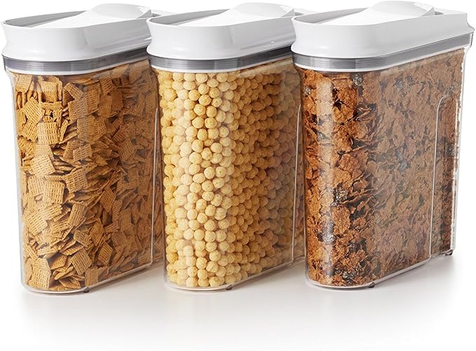 OXO Good Grips 3-Piece POP Cereal Dispenser Set | OXO Good Grips POP Container - Airtight Food Storage - Image 2