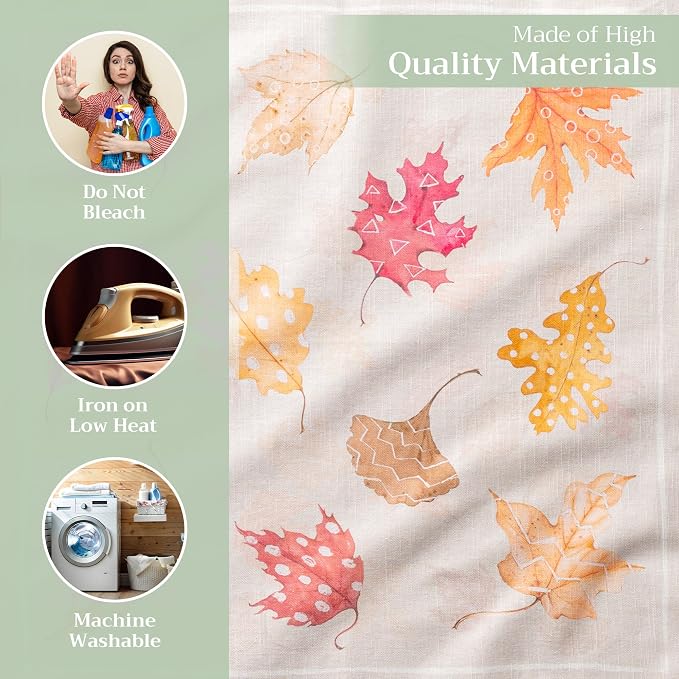 Maison d' Hermine Cloth Napkins Set of 4 Reusable 100% Cotton (20" x 20") | Everyday Square Napkins Cloth Washable Dinner Wedding Restaurant Hotel Kitchen Thanksgiving Christmas - Colours Of Autumn - Image 3