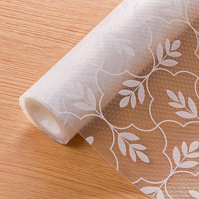 Cooyes Shelf Paper for Kitchen Cabinets Non Adhesive, Waterproof & Oil-Proof Kitchen Drawer Liner for Refrigerator Drawer Fridge Cupboard (23.6 Inch W x 354 Inch L) by Cooyes