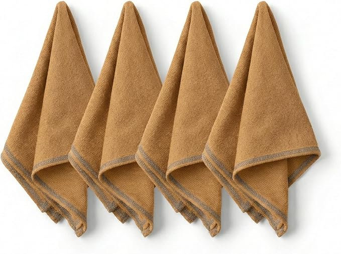 Odin 100% Turkish Cotton Dinner Napkins Set of 4, 18x18 Inch, Clean Edge, Oeko-TEX Certified, Reusable Cloth Napkins for Dining, Entertaining, and Holiday Tables by Jojomia
