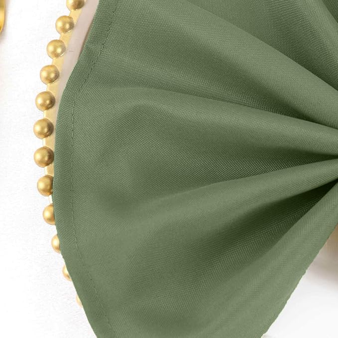 Efavormart Premium Cloth Napkins Set of 5, 17x17 Inch Willow Green Seamless Dinner Napkins, Washable Linen Table Napkin Cloth with Hemmed Edges for Weddings, Party and Banquet - Image 8