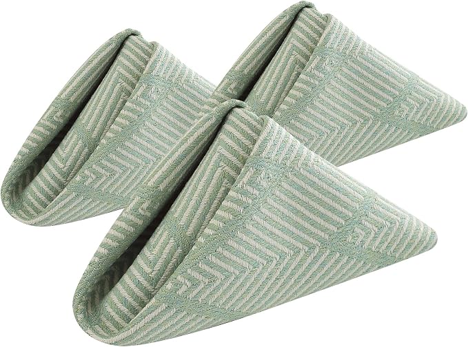 17x17 Green Icelandic Linen Napkins Set of 12 Washable Holiday | Hosting a festive dinner? This 12-pack of green Icelandic cloth napkins brings an elegant, rustic charm to your party. by UWWGKK
