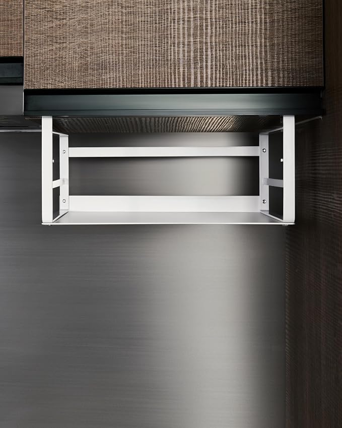 Nxconsu Under Shelf Basket, 2 Pack Under Shelf Storage Organizer, 16.1" | Heavy-Duty Metal Under Cabinet Shelf Basket Holds 30 lb with No-Drill Knob-Lock Clamp for Kitchen Pantry Cupboard - Image 9