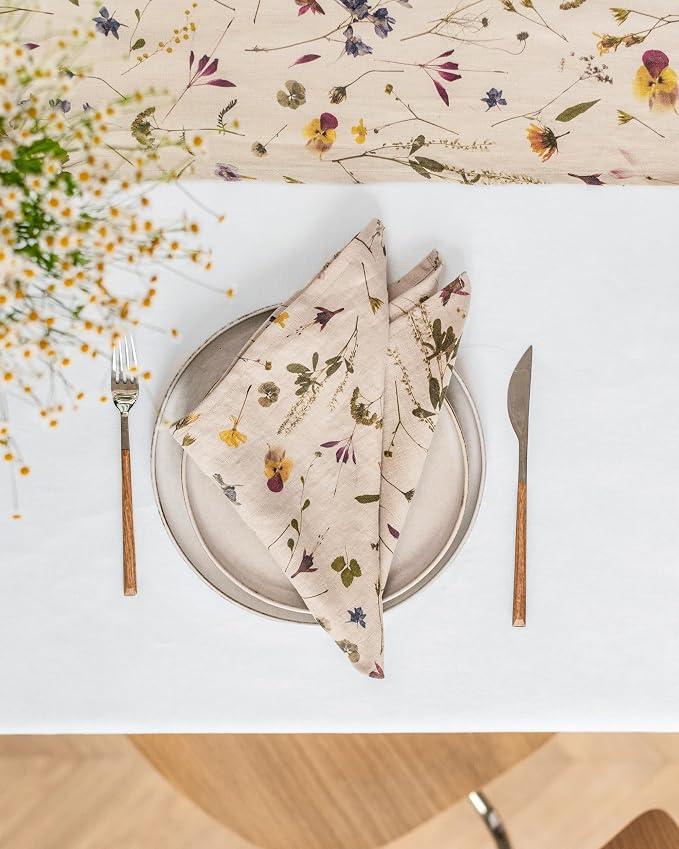 MagicLinen 100% Linen Napkins Set of 4, Soft Absorbent Dinner Napkins | European Flax, OEKO-TEX Certified, Stone-Washed Soft, Breathable, Absorbent, Set includes 4 napkins, Size 18X18in - Image 2