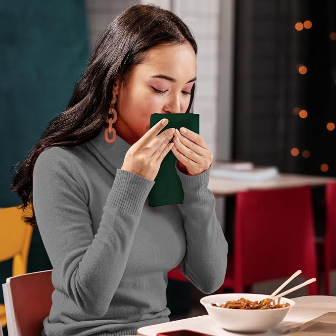 Utopia Kitchen Cotton Blend Hunter Green Cloth Napkins [12 Pack,18x18 Inch] | Absorbent Washable and Reusable for Dinner, Restaurant, Lunch, Wedding and Hotel - Image 9