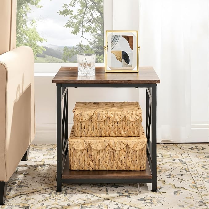 3 Pcs Large Wicker Storage Baskets with Lids 16" 14" 12" Scalloped Wicker Edge Basket Rattan Storage Rectangle Box Large Water Hyacinth Bins with Built in Handles for Living Room, Nursery - Image 6