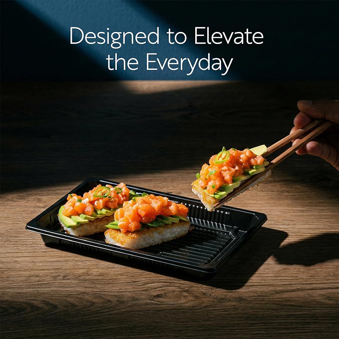 Restaurantware Plastic Sushi Trays 100 Pack of 8.2 x 5.3 x 1.57 Inch With Clear Lids Leak-Resistant Sushi Take Out Boxes Stackable Containers For Grab-And-Go - Image 7