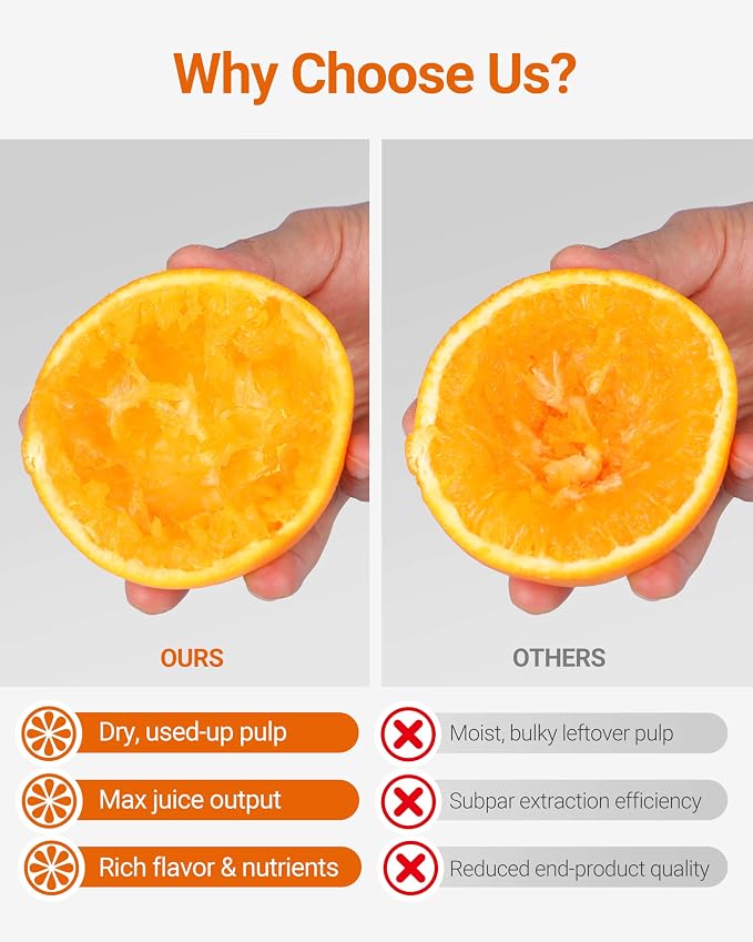 Heavy Duty Cast Iron Manual Juicer, Professional Citrus Press Squeezer for Orange, Pomegranate, Lemon & Lime, Commercial Hand Press Juicer with 304 Stainless Steel Cup - Image 9