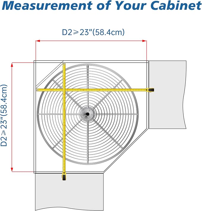 21 1/4" Chrome Corner Cabinet Lazy Susan, Full Circle Corner Cabinet Lazy Susan Replacement Shelves Rotating Rack for Upper Cabinet Kitchen, Fits Cabinets Over 23" - Image 3